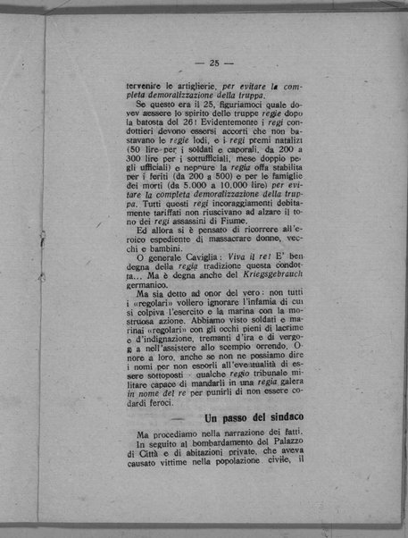 L'assasinio di Fiume. Narrazione documentata delle giornate sanguinose del Natale fiumano